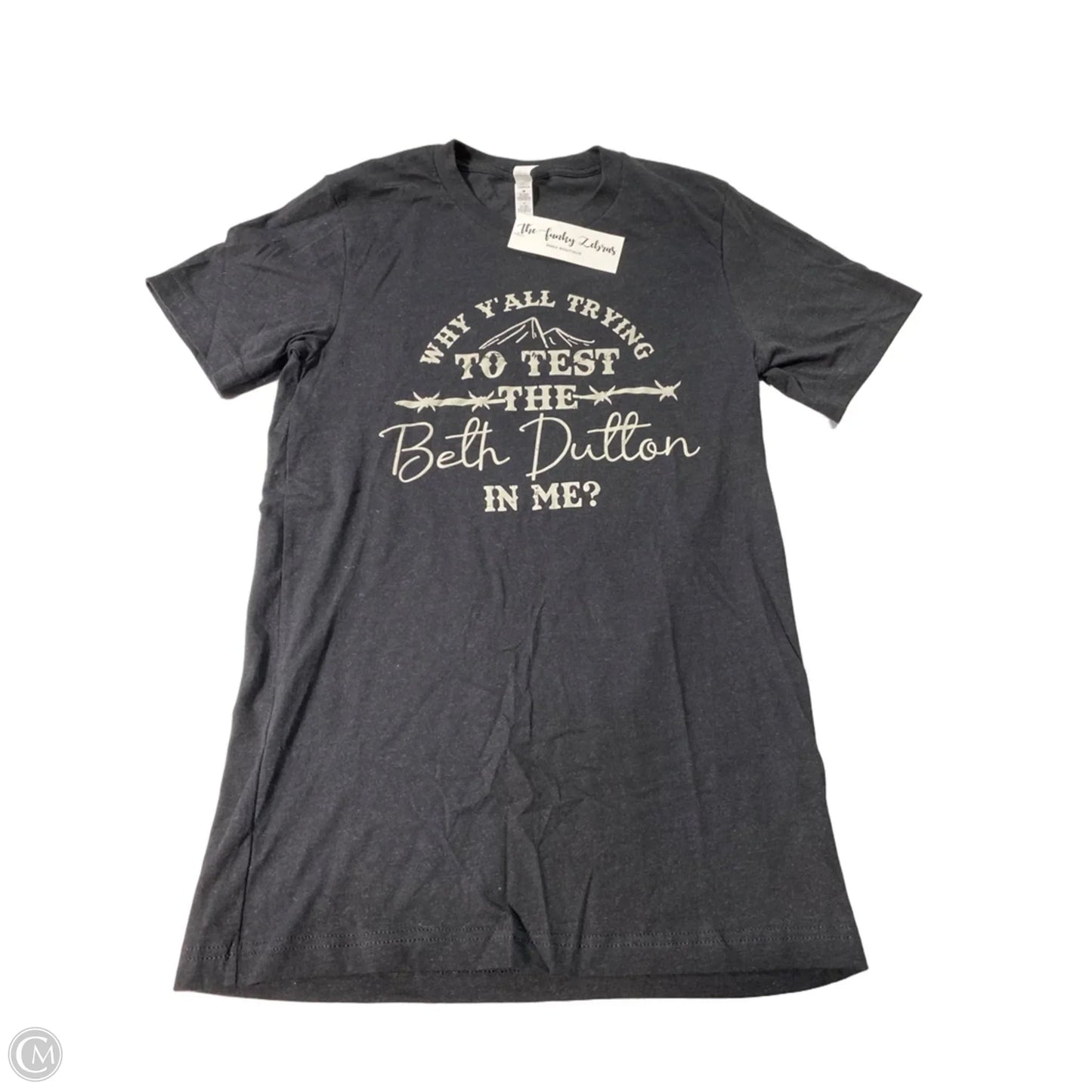 Top Short Sleeve Basic By Canvas In Black, Size: S