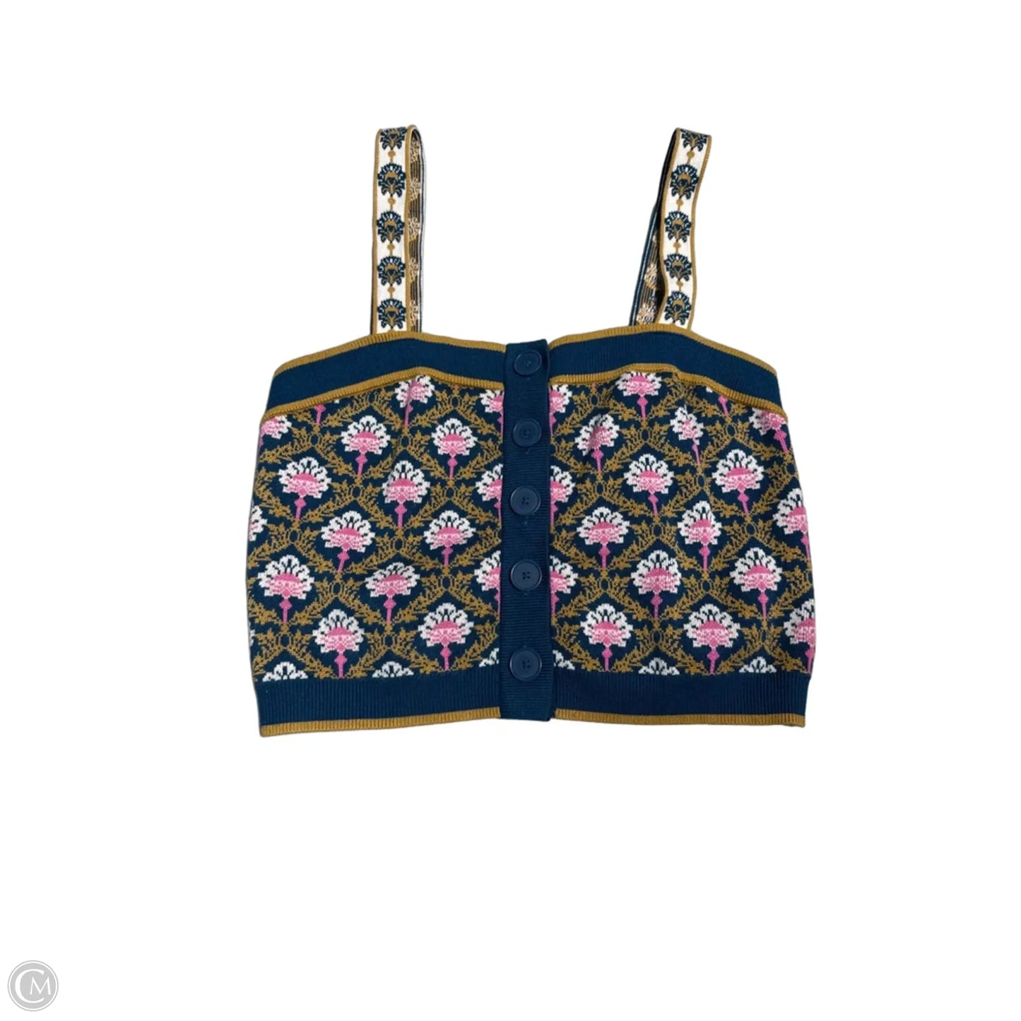 Tank Top By Maeve In Blue & Yellow, Size: S
