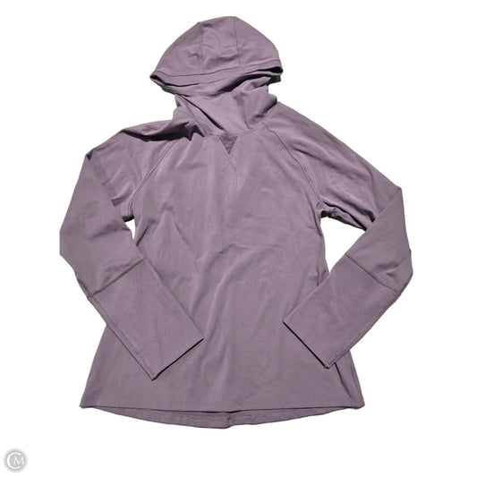 Athletic Top Long Sleeve Hoodie By Yogalicious In Purple, Size: M