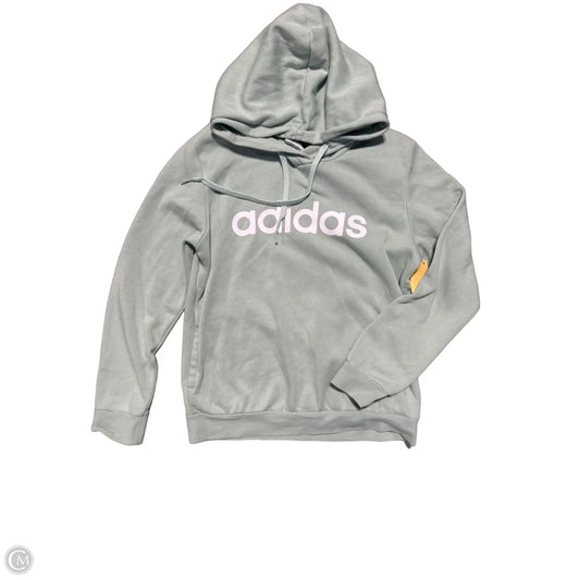Sweatshirt Hoodie By Adidas In Teal, Size: M
