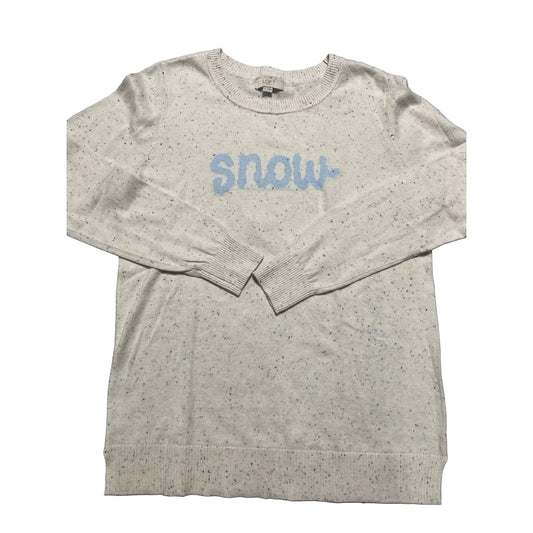 Sweater By Loft In Blue & Cream, Size: M