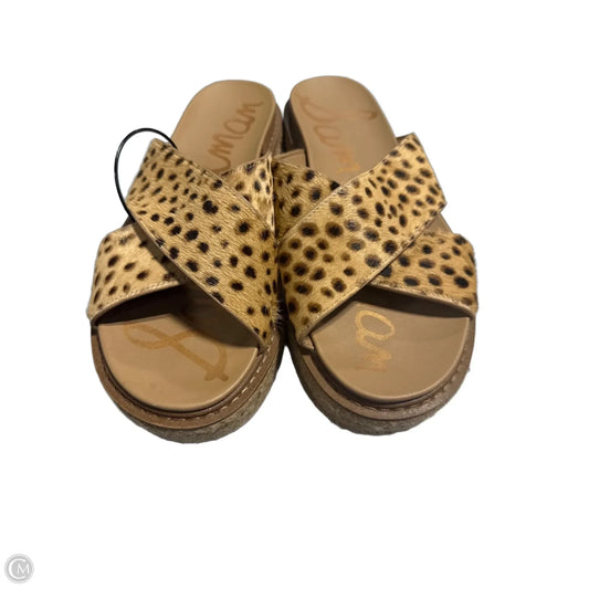 Sandals Flats By Sam Edelman In Animal Print, Size: 8