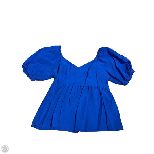 Top Short Sleeve By Nine West In Blue, Size: L