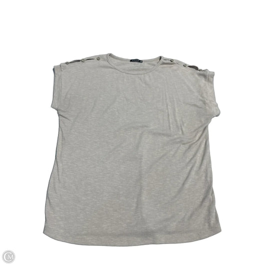 Top Short Sleeve By Staccato In Beige, Size: L