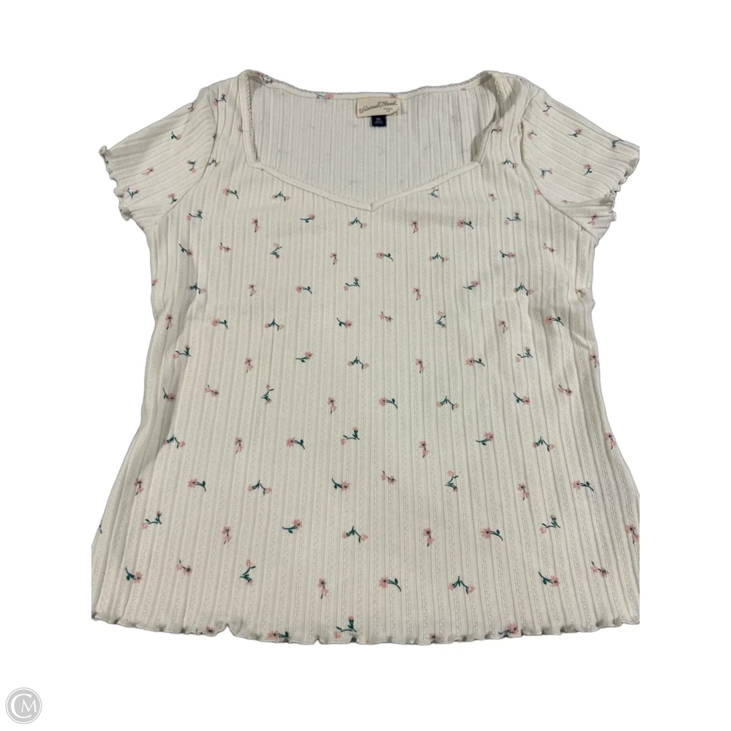 Top Short Sleeve By Universal Thread In Cream, Size: Xxl