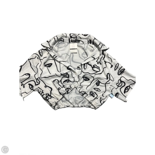 Top Short Sleeve By Shein In Black & White, Size: S