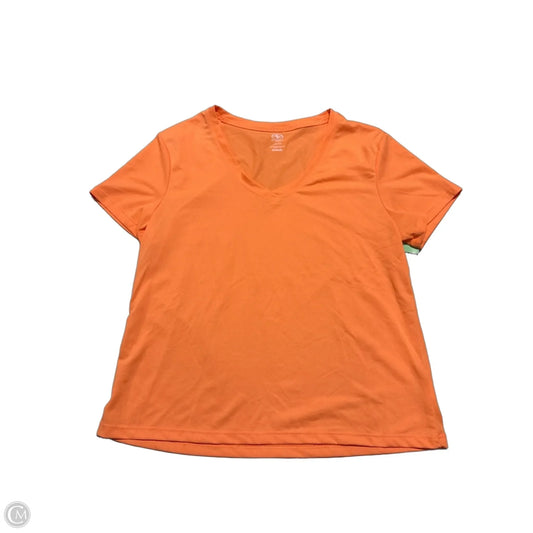 Athletic Top Short Sleeve By Athletic Works In Orange, Size: L