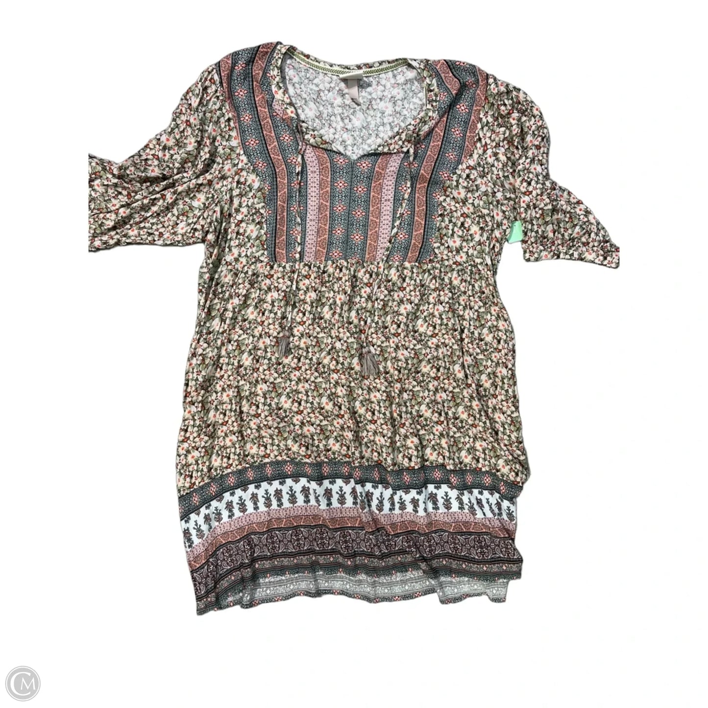 Top Short Sleeve By Liz Claiborne In Green, Size: 2x