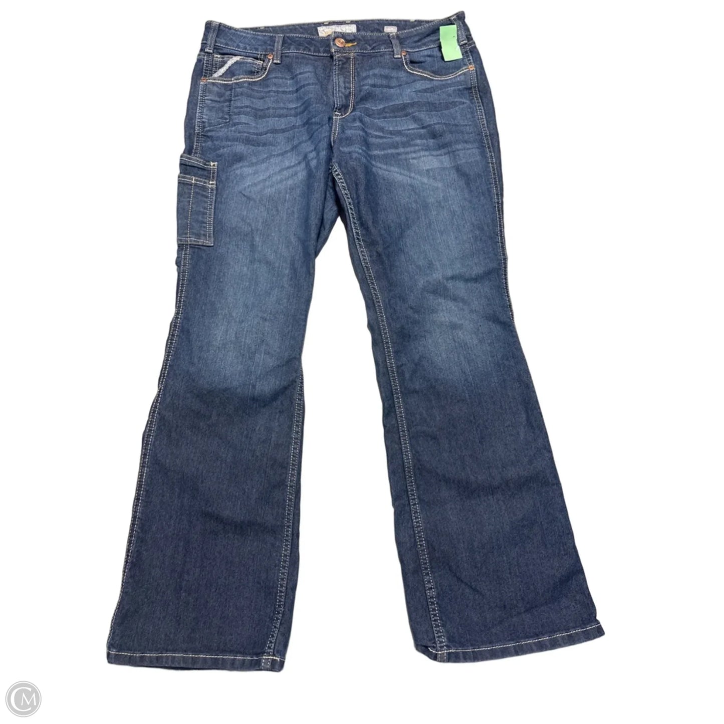 Jeans Boot Cut By Ariat In Blue Denim, Size: 18