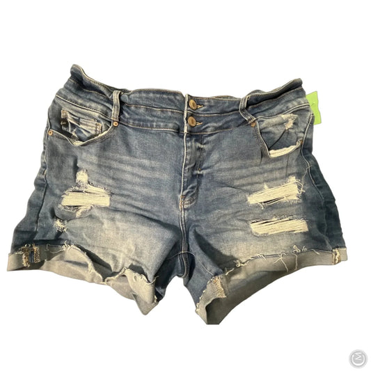 Shorts By Kancan In Blue Denim, Size: 18