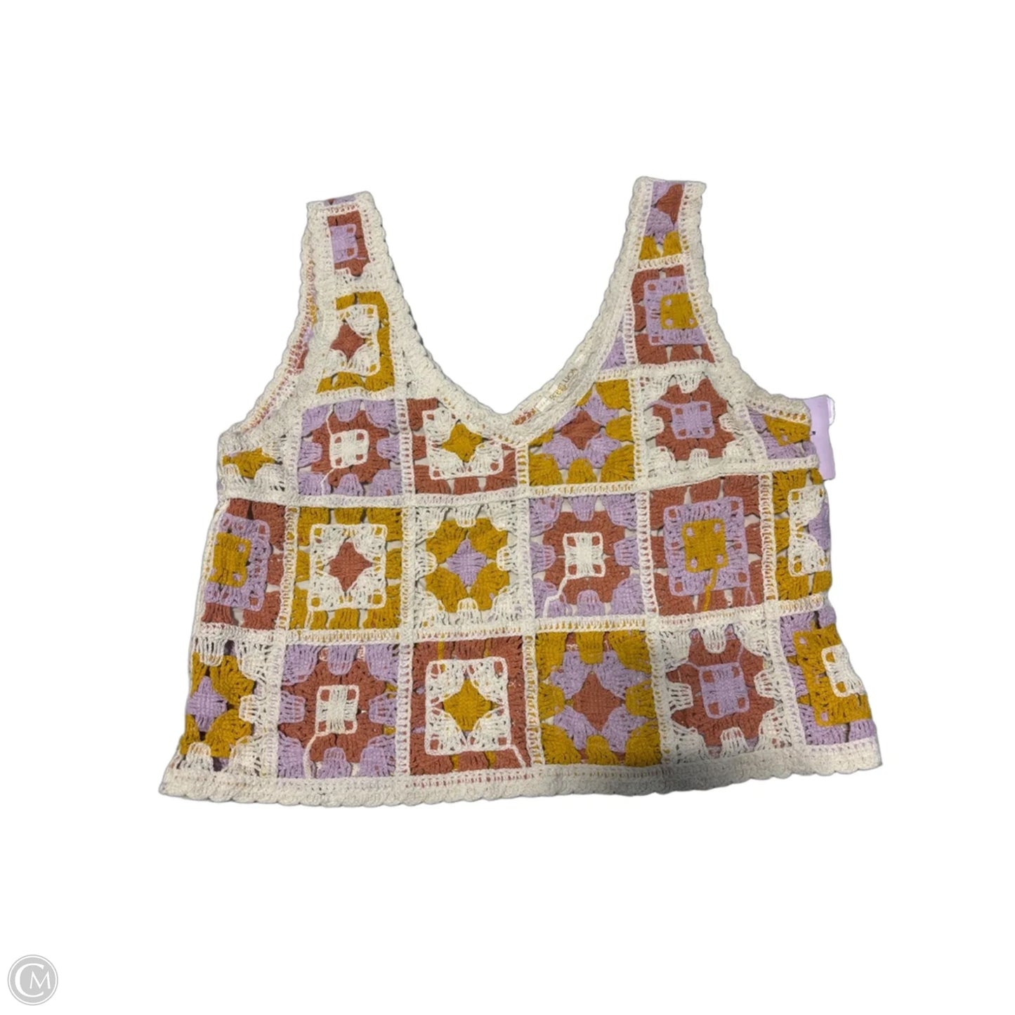 Tank Top By Rebellion In Orange & Purple, Size: M