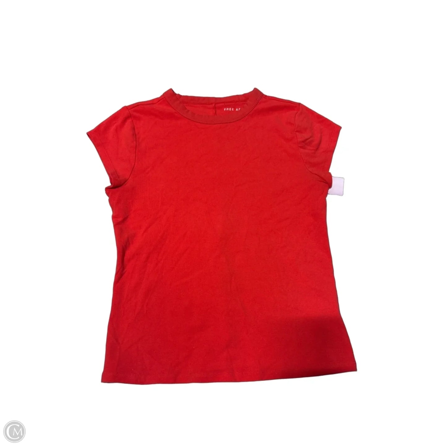 Top Short Sleeve By Free Assembly In Red, Size: Xs