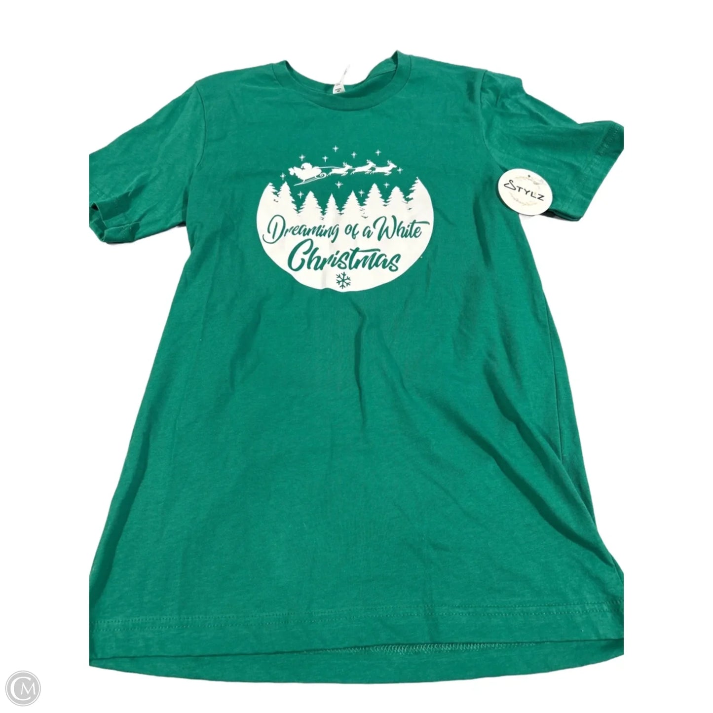 Top Short Sleeve Basic By Bella + Canvas In Green, Size: S