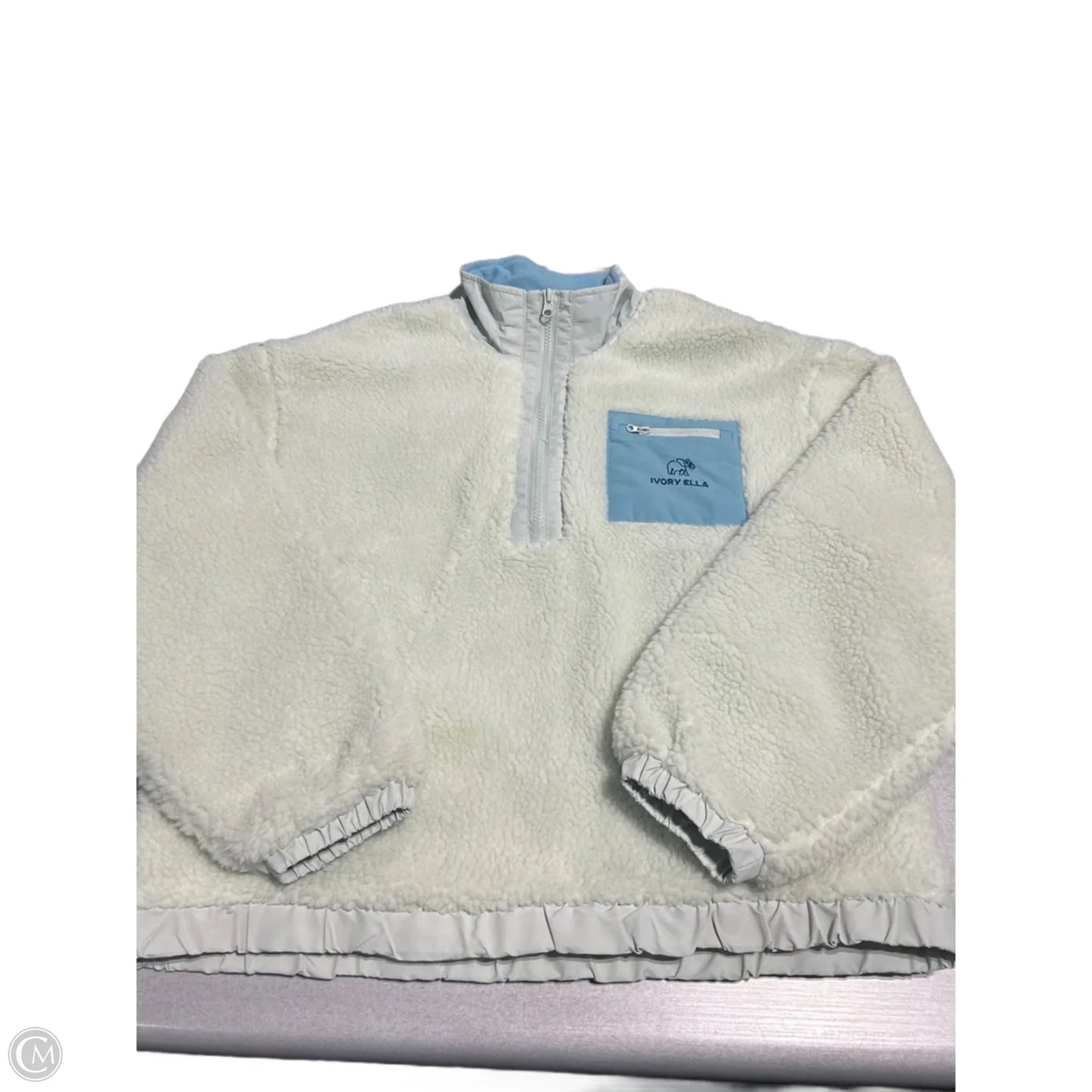 Jacket Faux Fur & Sherpa By Ivory Ella In Green, Size: L