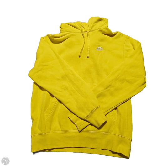 Sweatshirt Hoodie By Nike In Yellow, Size: S