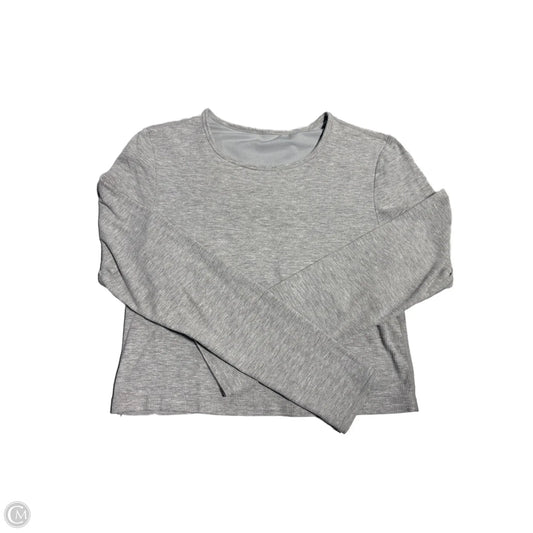 Athletic Top Long Sleeve Collar By Cmc In Grey, Size: S