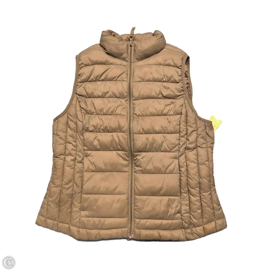 Vest Puffer & Quilted By Love Tree In Tan, Size: L