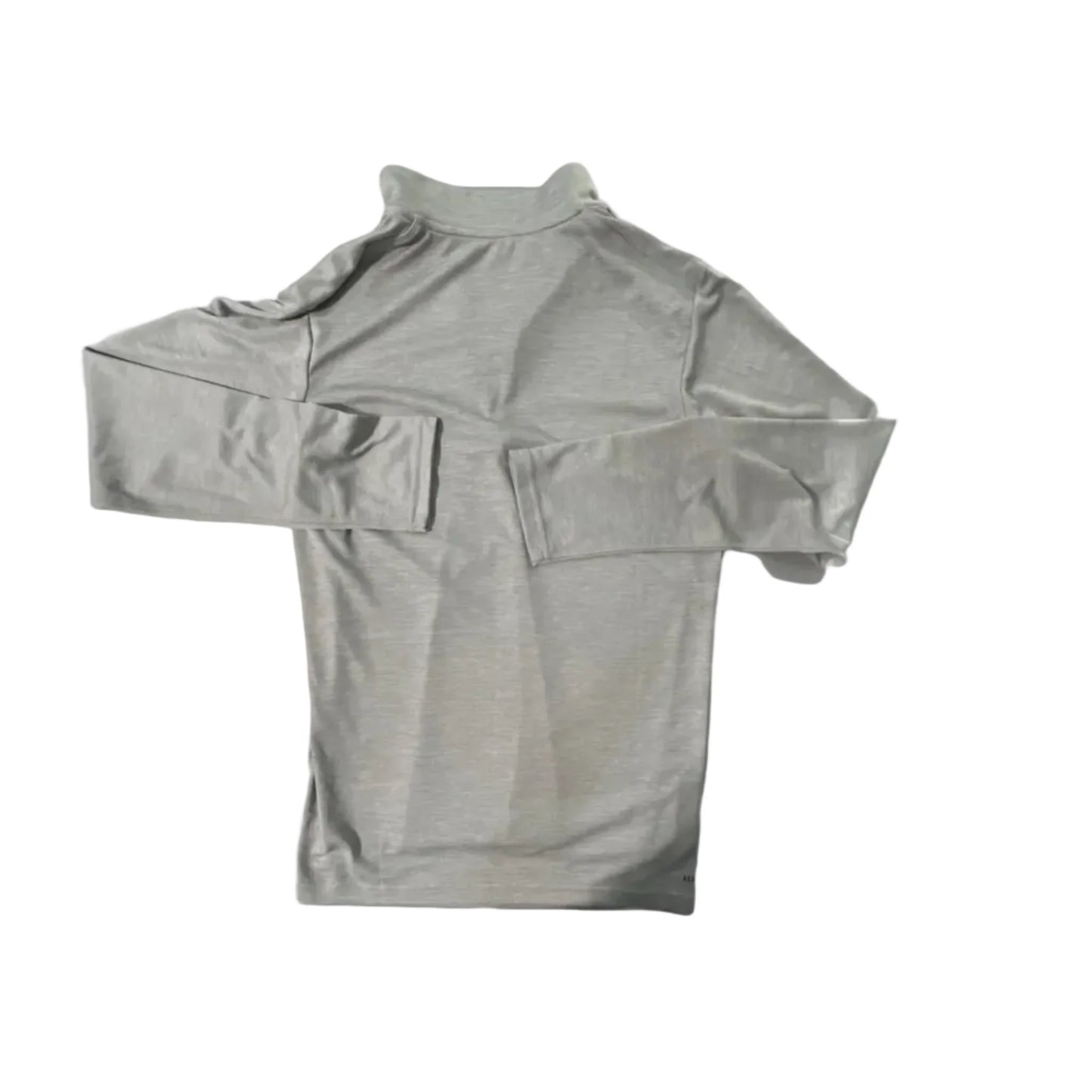 Athletic Top Long Sleeve Collar By Adidas In Grey, Size: S