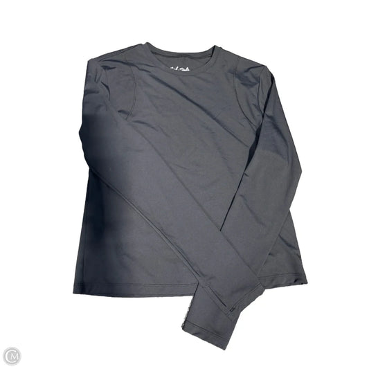 Athletic Top Long Sleeve Collar By Cmc In Black, Size: M