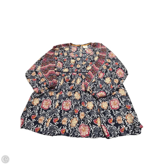 Blouse 3/4 Sleeve By Knox Rose In Floral Print, Size: S