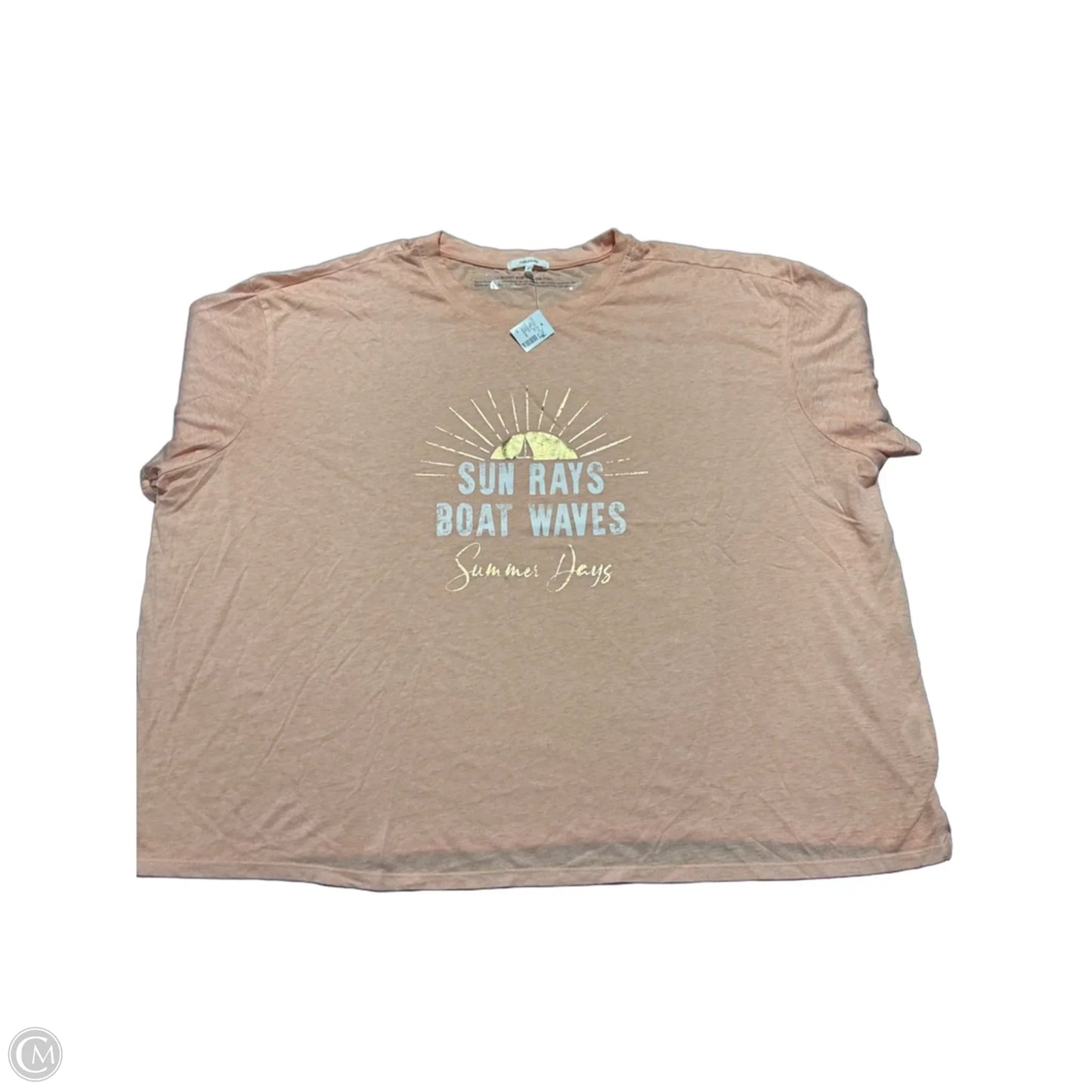 Top Short Sleeve Basic By Maurices In Orange, Size: 3x