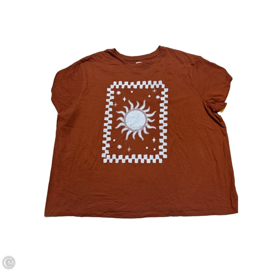 Top Short Sleeve Basic By Sonoma In Brown, Size: 3x
