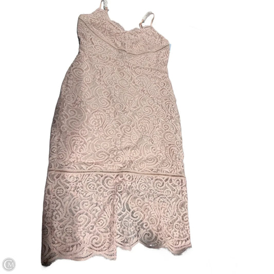 Dress Party Midi By Express In Pink, Size: M