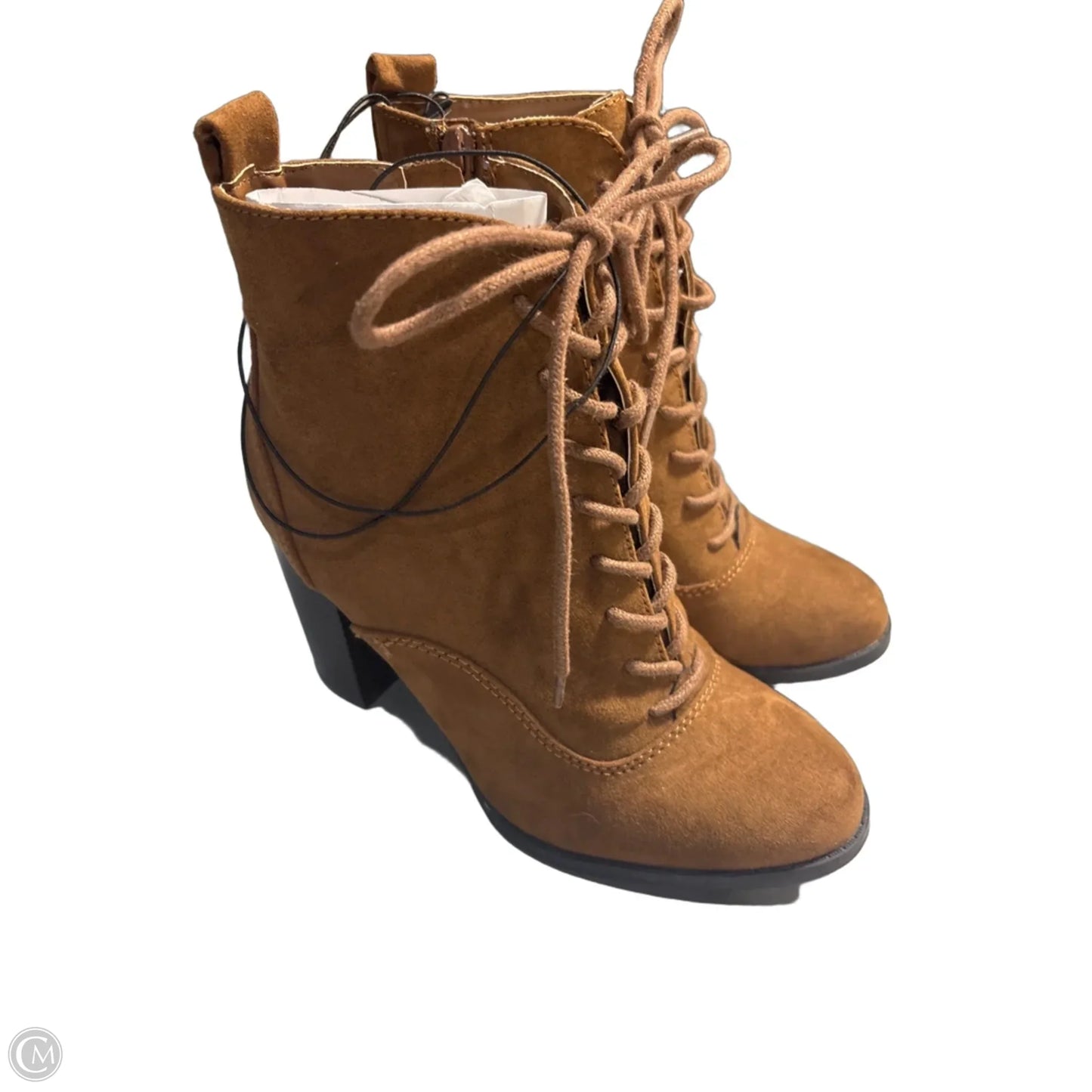 Boots Ankle Heels By Express In Brown, Size: 6