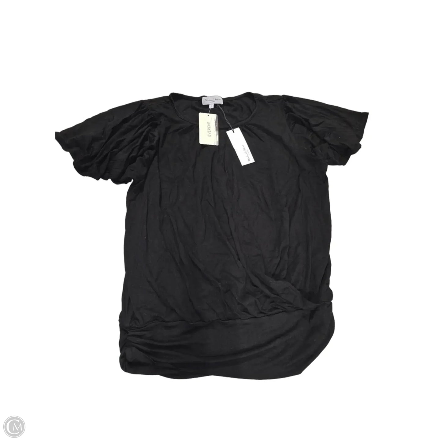 Top Short Sleeve By Evereve In Black, Size: S