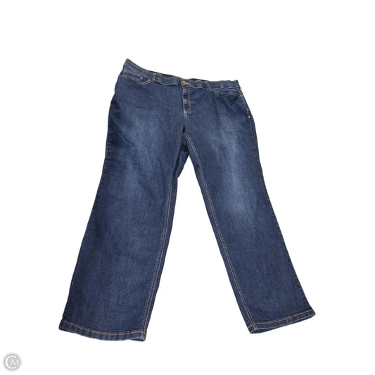 Jeans Straight By Cj Banks In Blue Denim, Size: 20