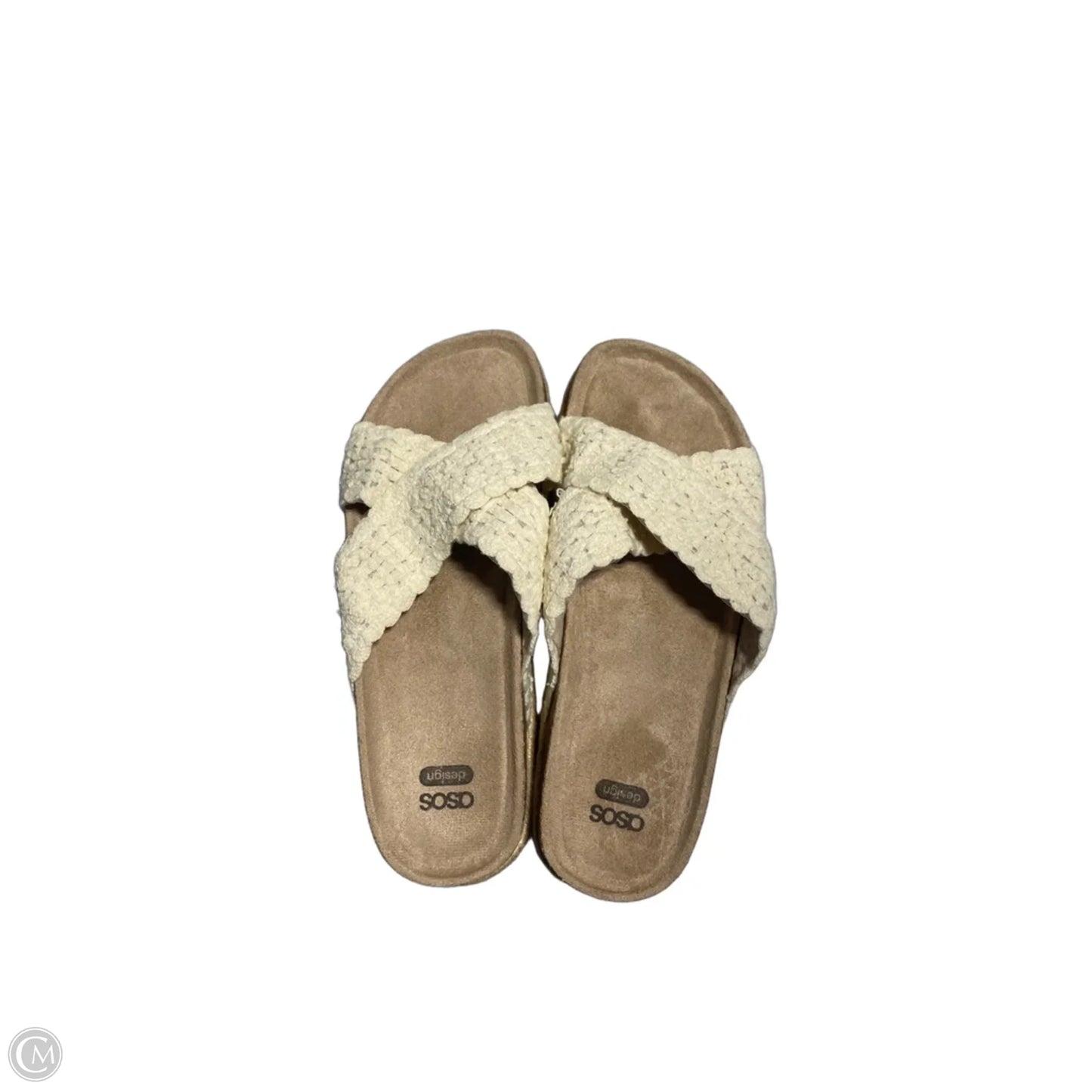 Sandals Flats By Asos In Cream & White, Size: 9.5