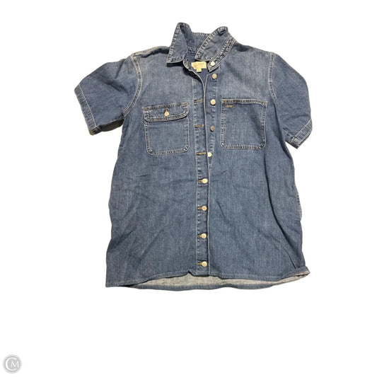 Dress Casual Short By Universal Thread In Blue Denim, Size: L