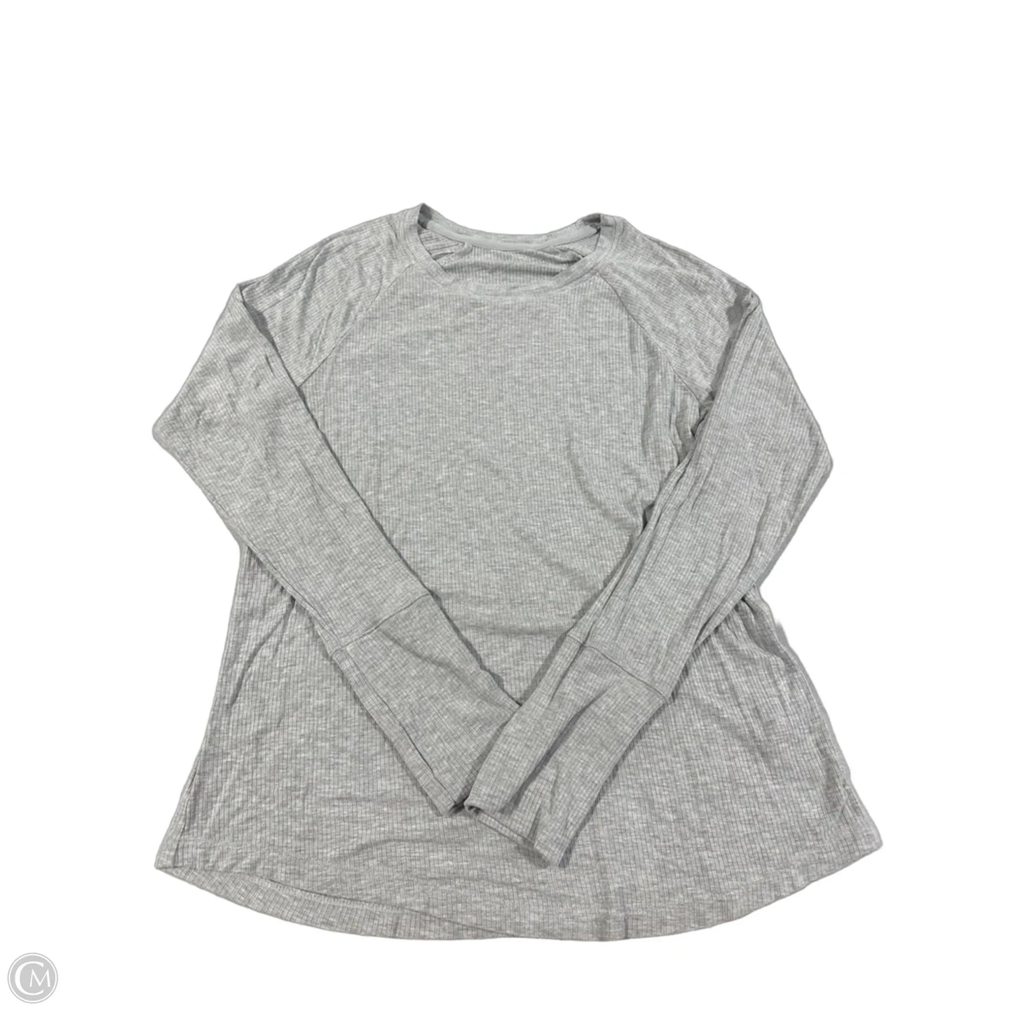 Top Long Sleeve By Offline In Grey, Size: M
