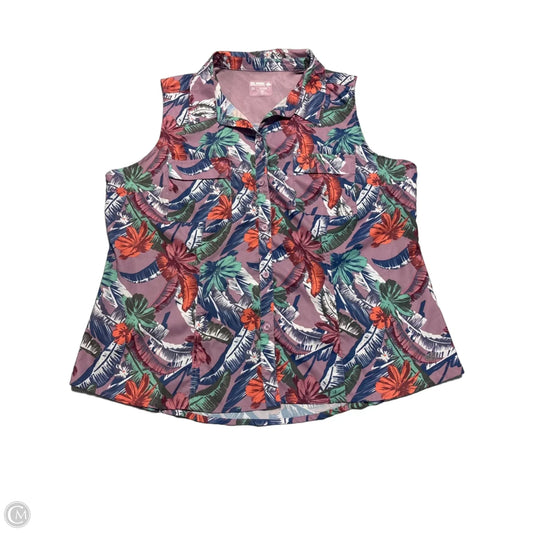 Tank Top By Reel Legends In Floral Print, Size: 2x