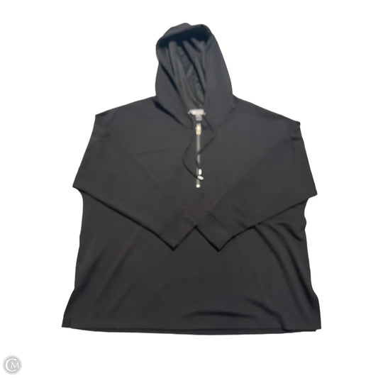 Athletic Sweatshirt Hoodie By Cable And Gauge In Black, Size: 2x