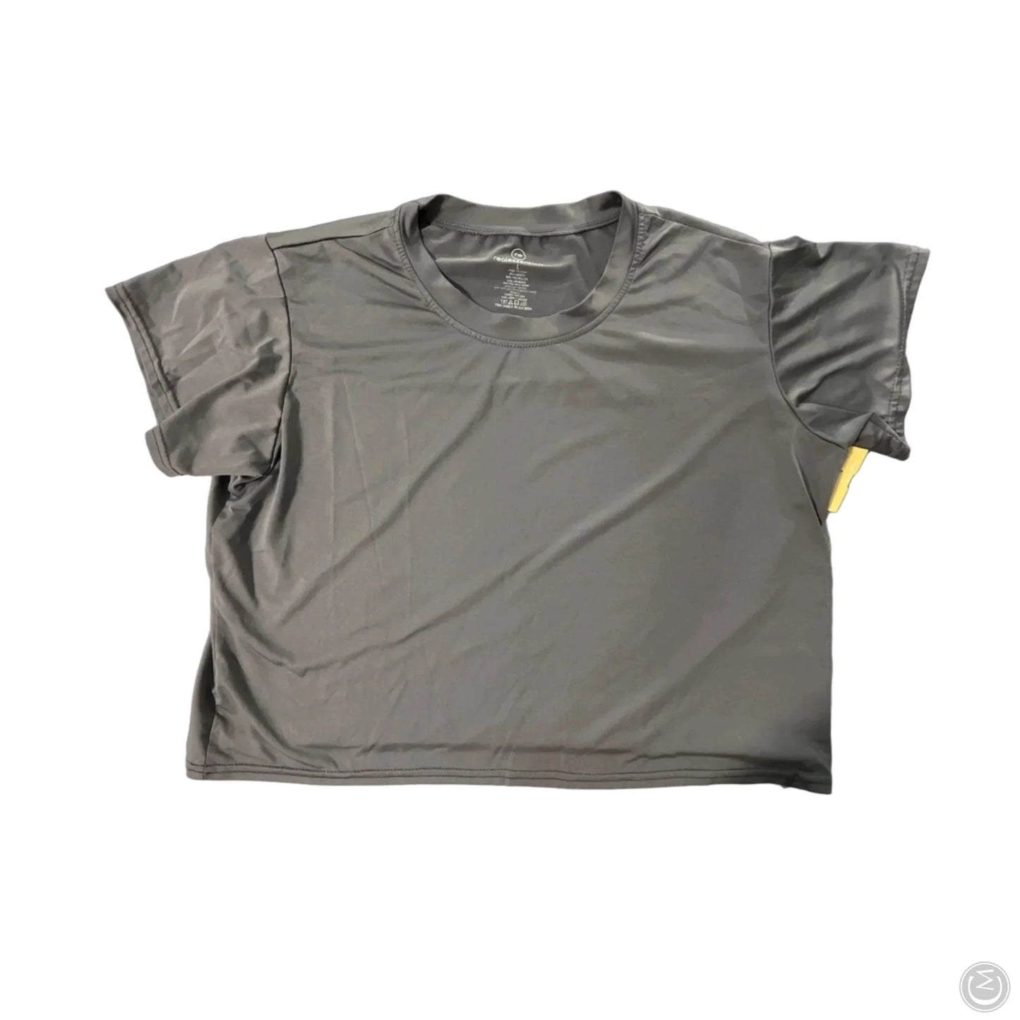 Athletic Top Short Sleeve By Cmc In Grey, Size: L