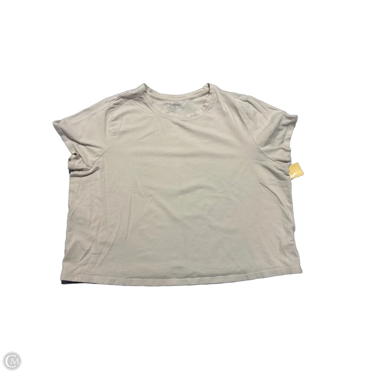 Top Short Sleeve By Old Navy In Cream, Size: Xxl