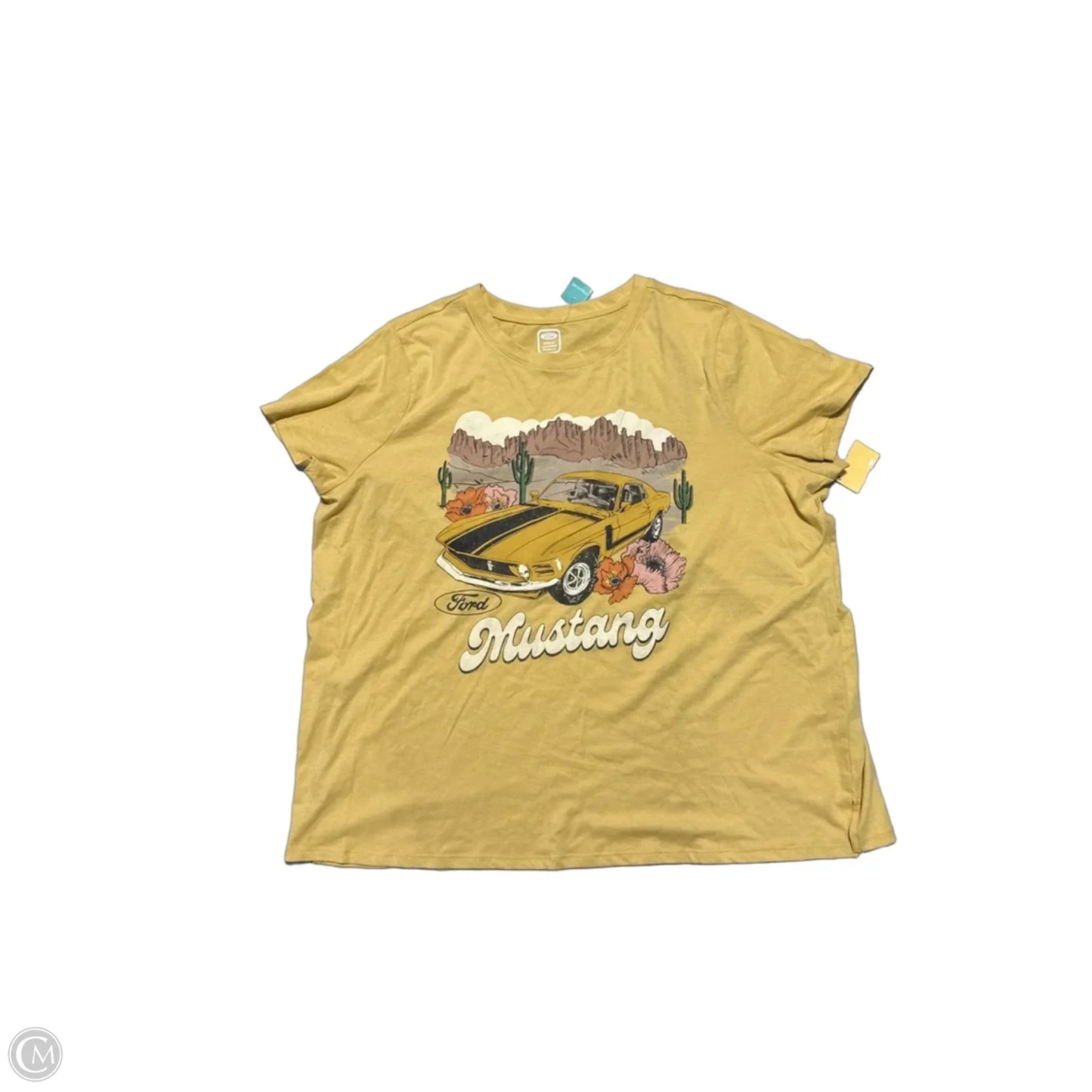 Top Short Sleeve By Maurices In Yellow, Size: 2x