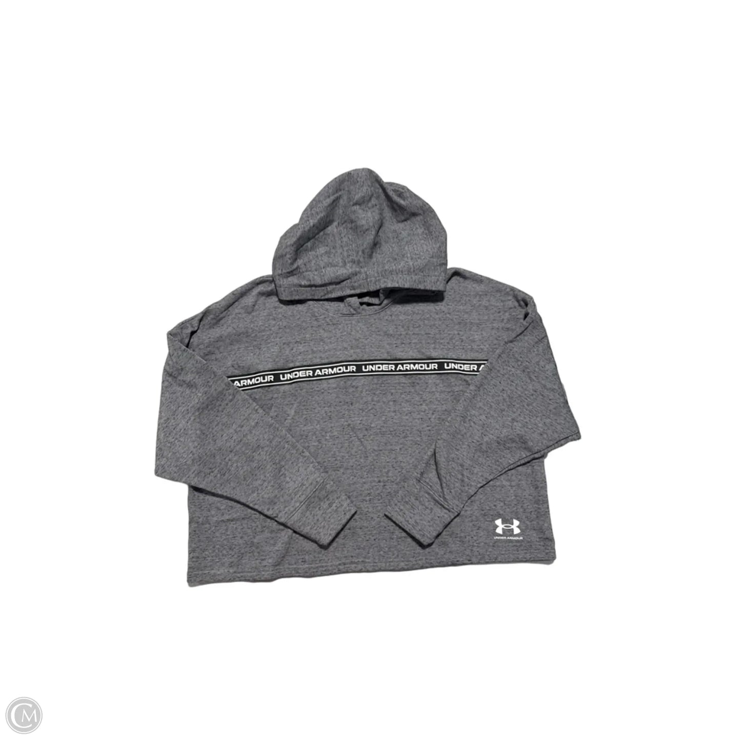 Top Long Sleeve By Under Armour In Grey, Size: 1x