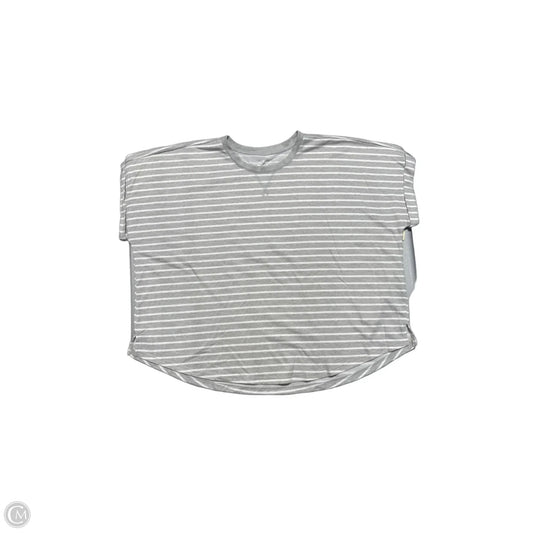 Top Short Sleeve By Cme In Grey & White, Size: 2x