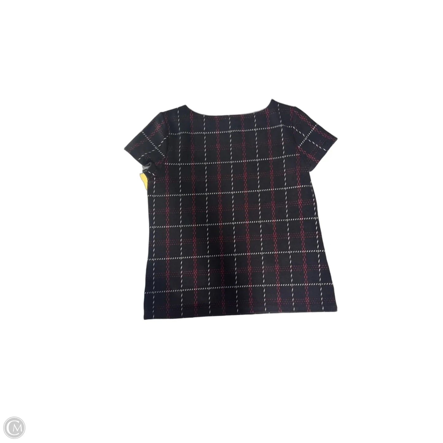 Top Short Sleeve By Ann Taylor In Black & Red, Size: L