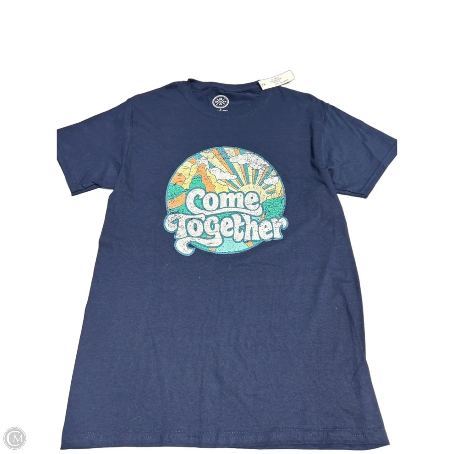 Top Short Sleeve By Cme In Navy, Size: S