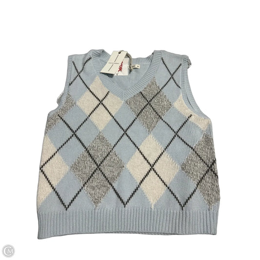 Vest Sweater By Moon And Madison In Blue, Size: M