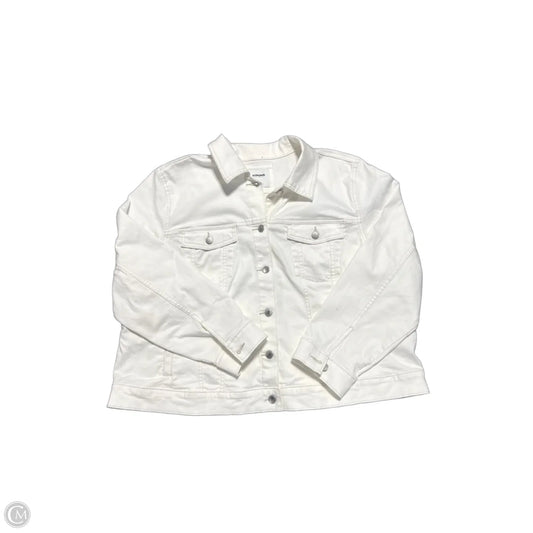 Jacket Denim By Sonoma In White Denim, Size: 2x