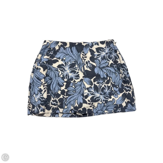 Skirt Mini & Short By Abercrombie And Fitch In Blue & White, Size: S