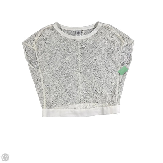 Top Short Sleeve By Cabi In White, Size: S