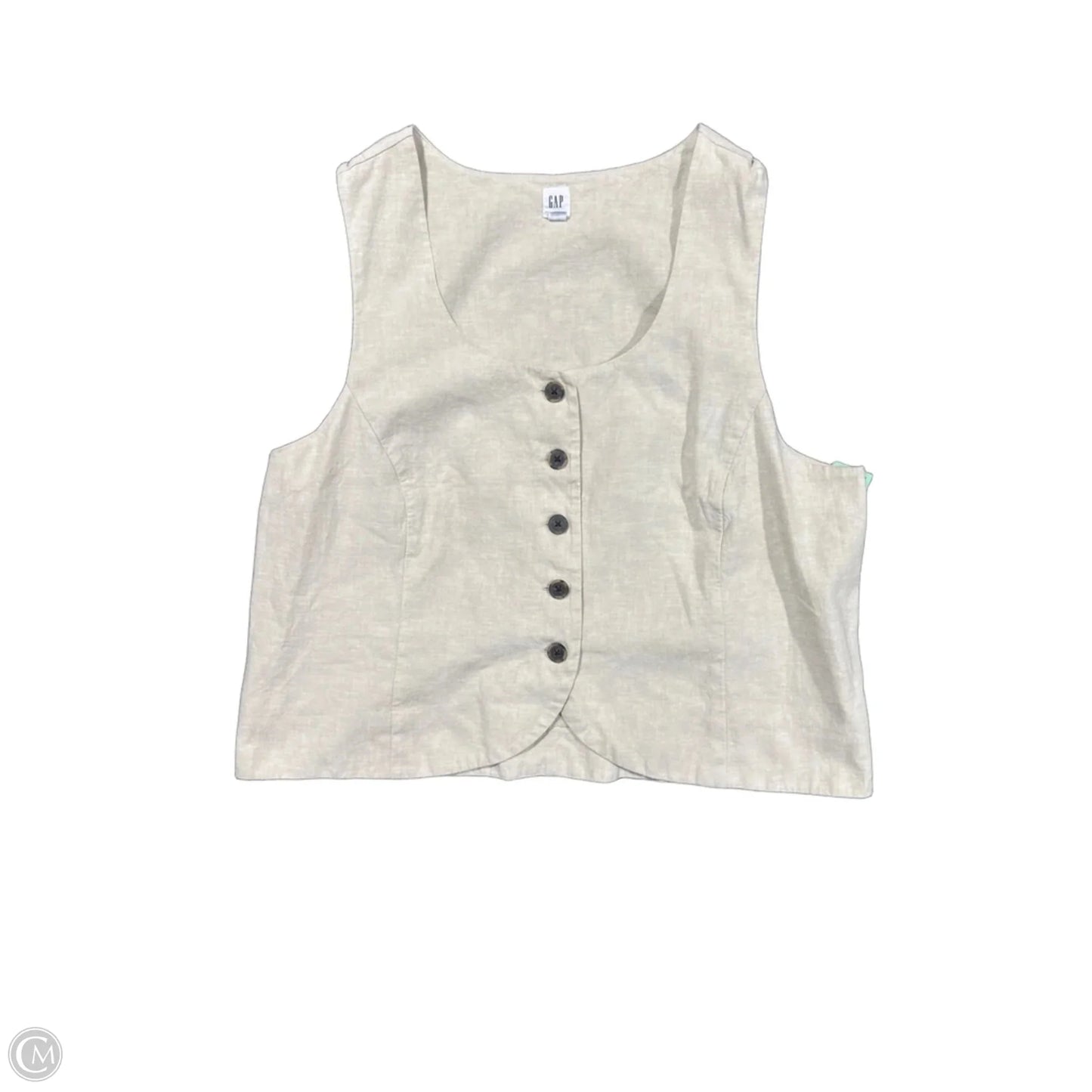 Top Sleeveless By Gap In Tan, Size: Xl