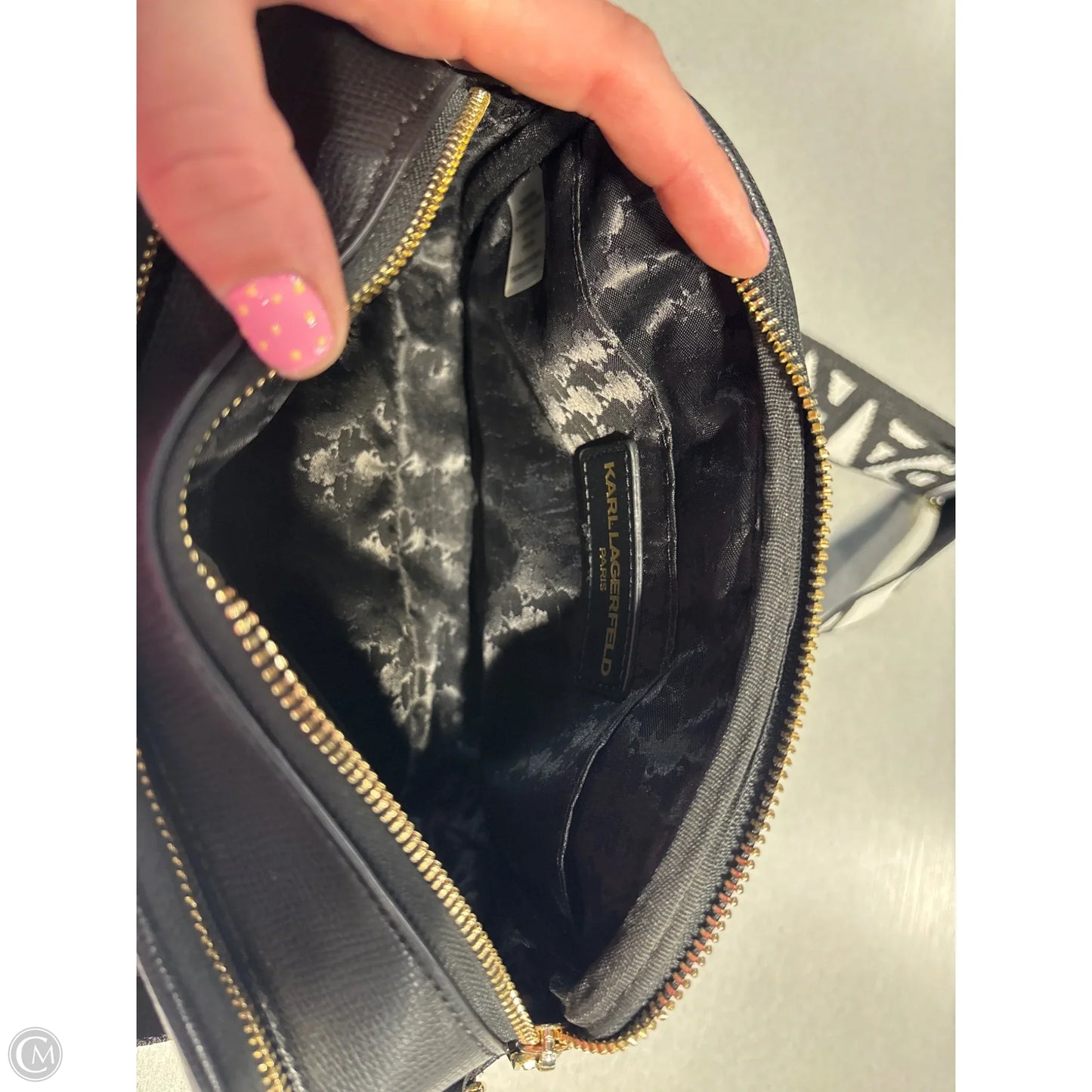 Handbag Designer By Karl Lagerfeld, Size: Medium