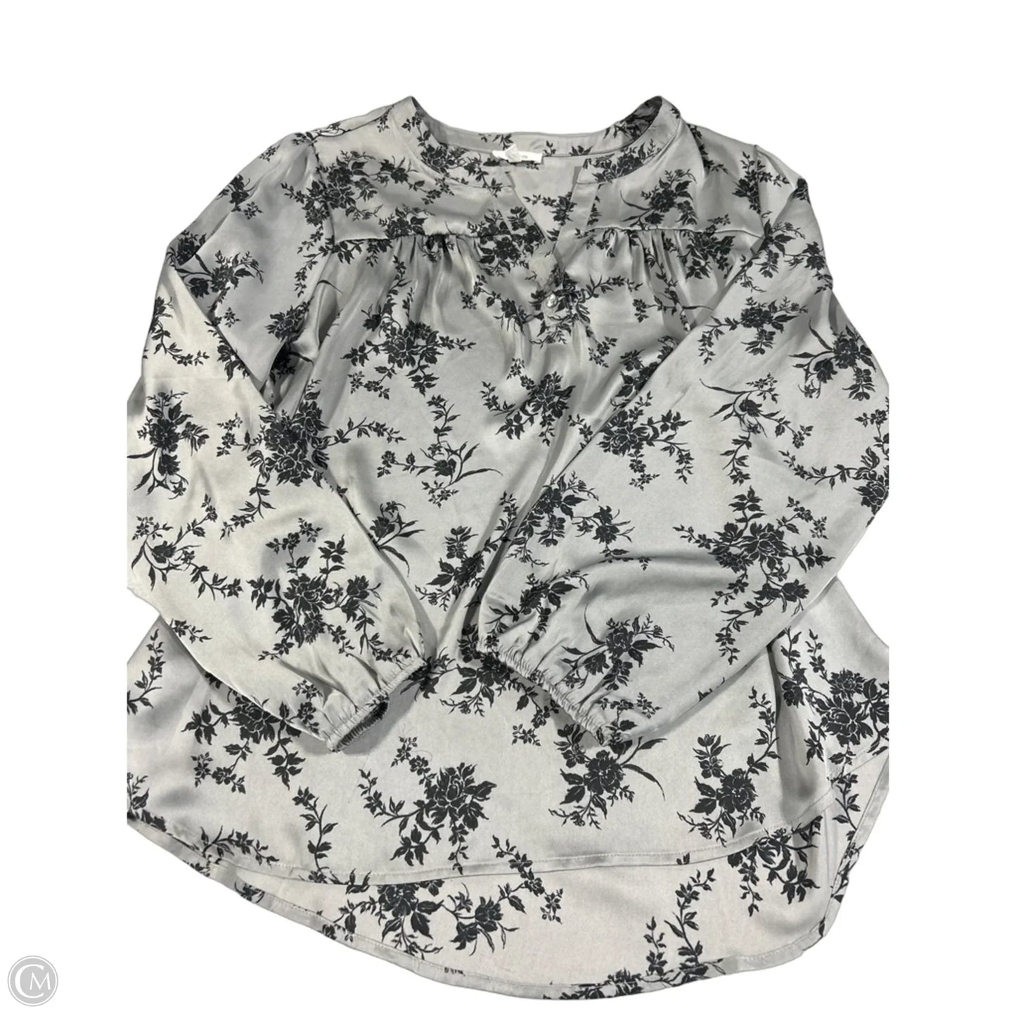 Top Long Sleeve By Maurices In Floral Print, Size: Xxl