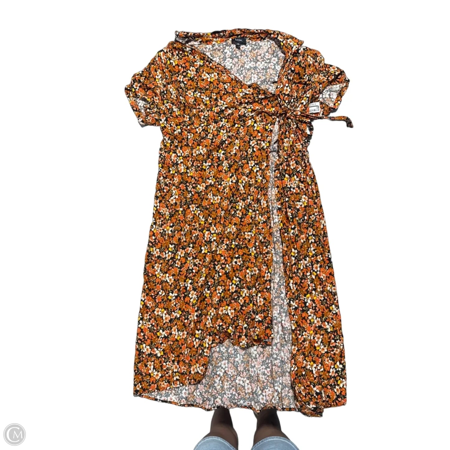 Dress Casual Midi By Msk In Orange, Size: 3x